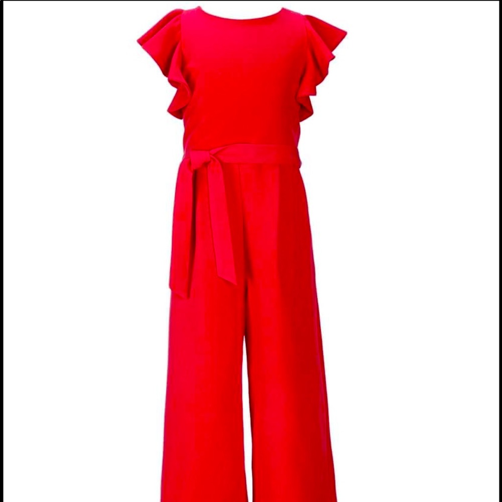 Girls Red Jumpsuit